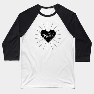 Read Heart - Black Baseball T-Shirt